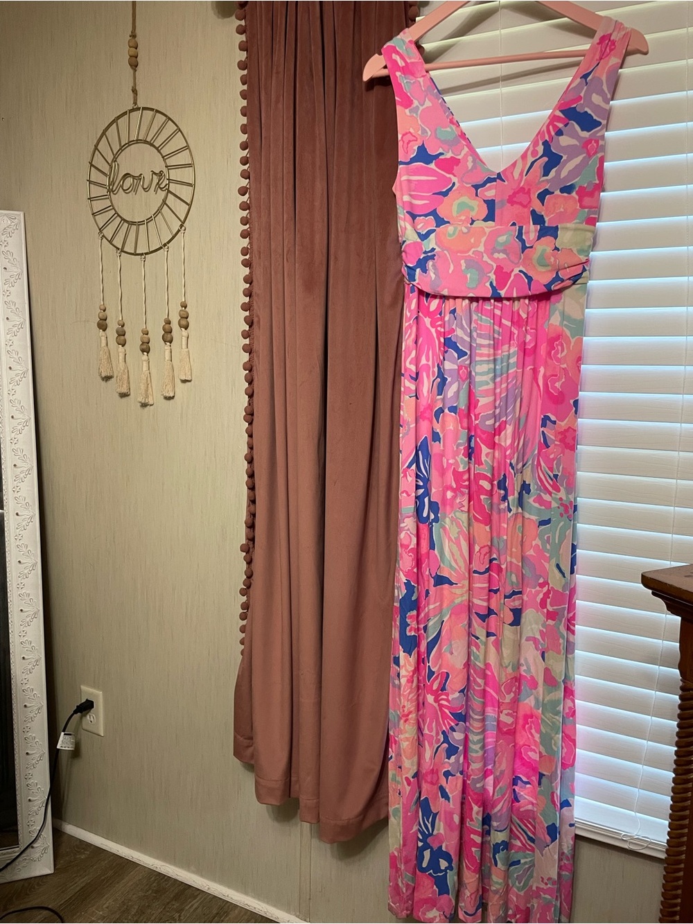 LILLY PULITZER Sloane Playa Hermosa Maxi Pink Dress Colorful size medium - Picture 8 of 8